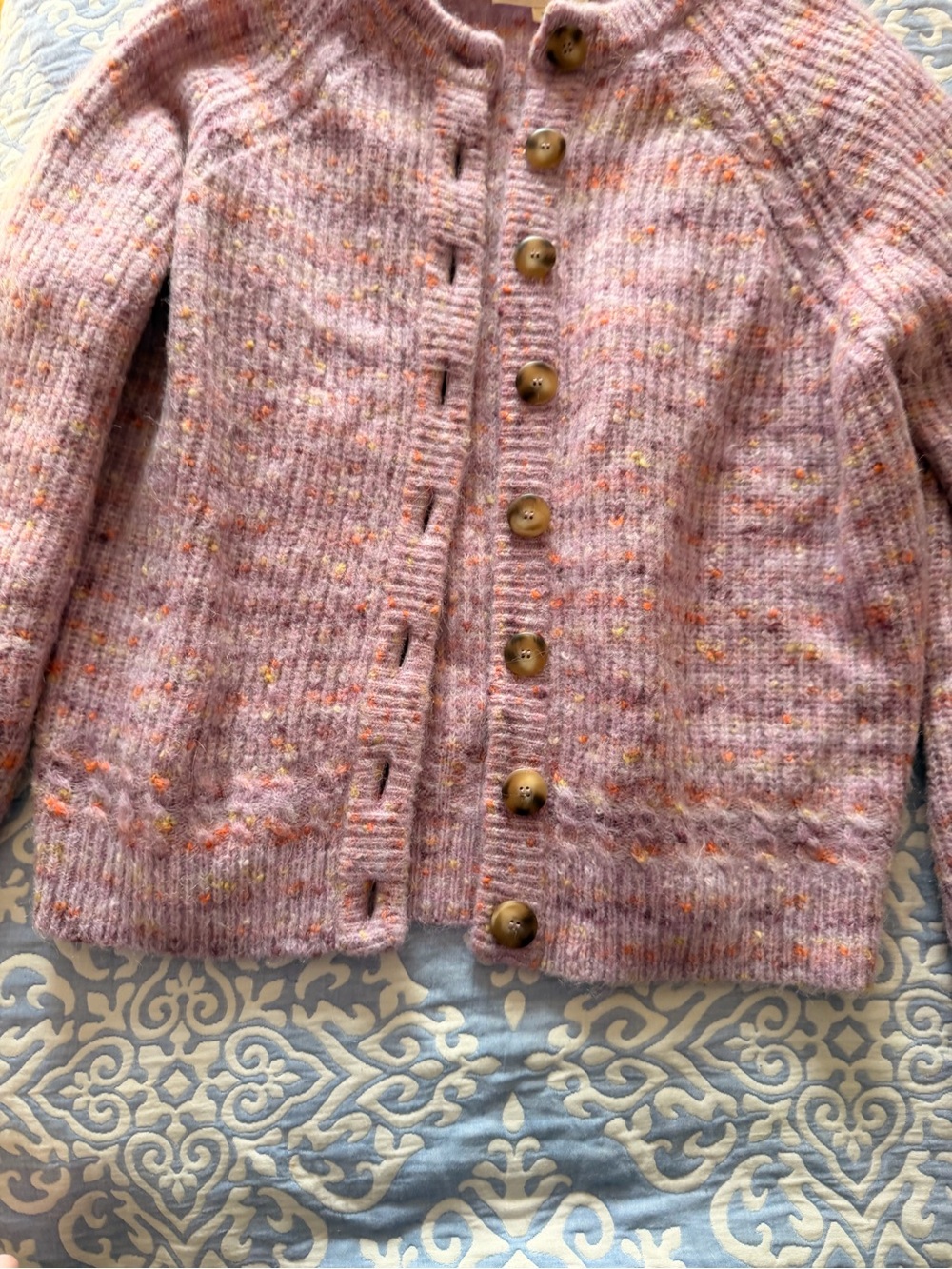 Sézane Othello Cardigan – Multicoloured Lilac - Picture 6 of 7